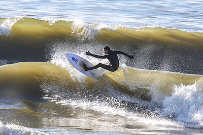 Surfing at Aberystwyth 