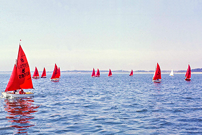 Mirror Dingies racing in the Solent during Cowes Week