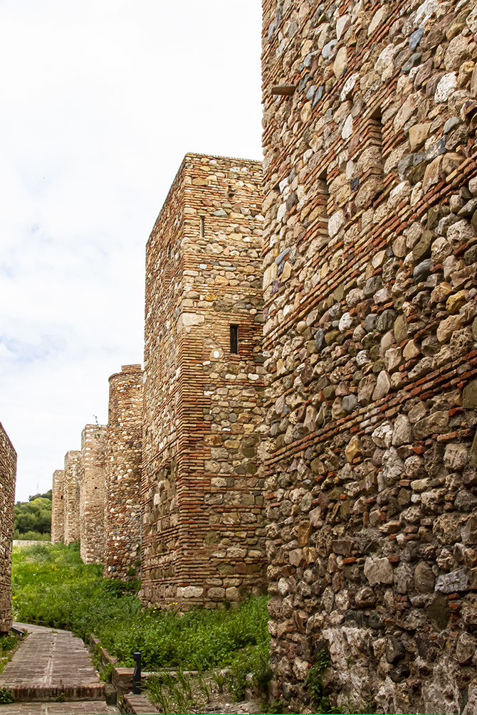 Walls of Gabalfaro Fortress, above Malaga.